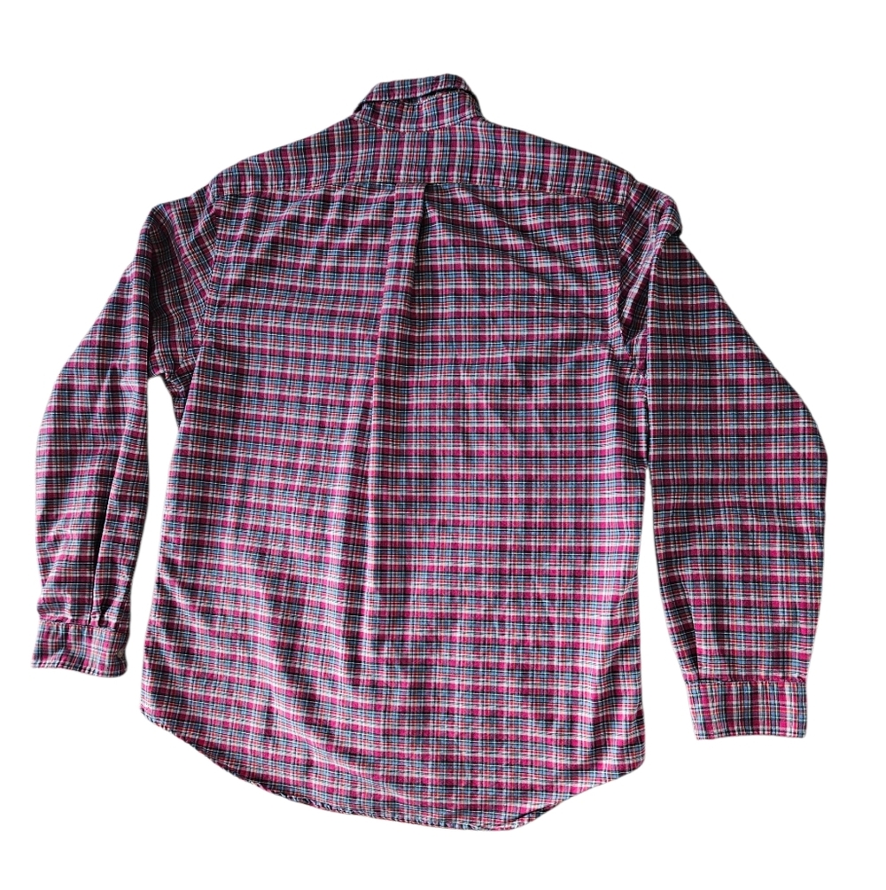 POLO RALPH LAUREN 100% Cotton Pink Plaid Long Sleeve Button Down | SZ L - Picture 2 of 9